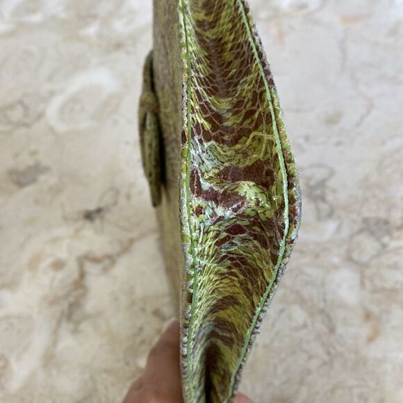 Maurizio Taiuti Italy Snakeskin Leather Clutch Bag - Picture 5 of 12